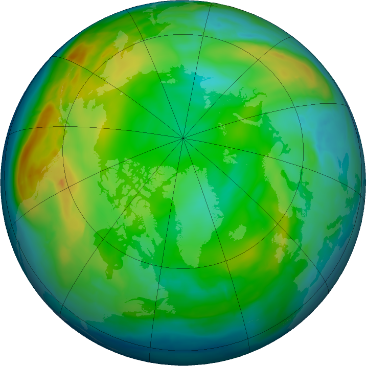 Arctic ozone map for 10 December 2015